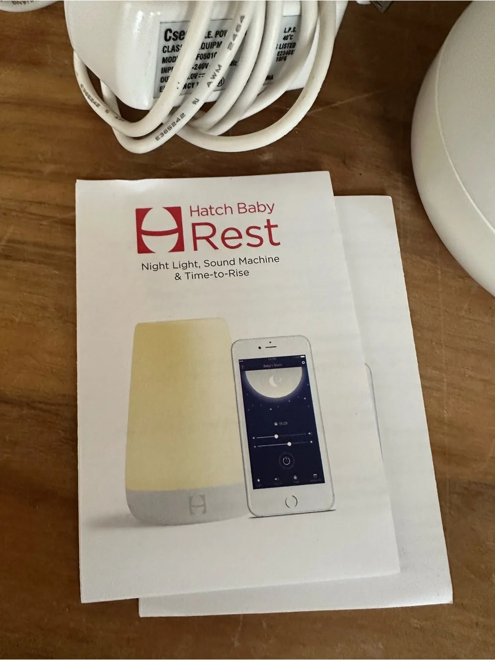 Hatch Baby Rest Night Light Sound Machine Time to rise used box
